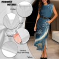 thumbnail image 6 of Jeiento Hawaii Coconut Tree Couples Matching Outfits Womens Hawaiian Dresses Mens Short Sleeve Button Down Shirts Maxi Summer Dresses for Women Casual Long Sleeveless Crewneck Dress, Blue, 6 of 7
