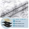 thumbnail image 4 of H.VERSAILTEX 100% Blackout Curtains Camellia Floral Printed Drapes Leah Floral Thermal Bedroom Curtains for Living room with Black Liner 2 Panels,52" x 108",Grey, 4 of 6
