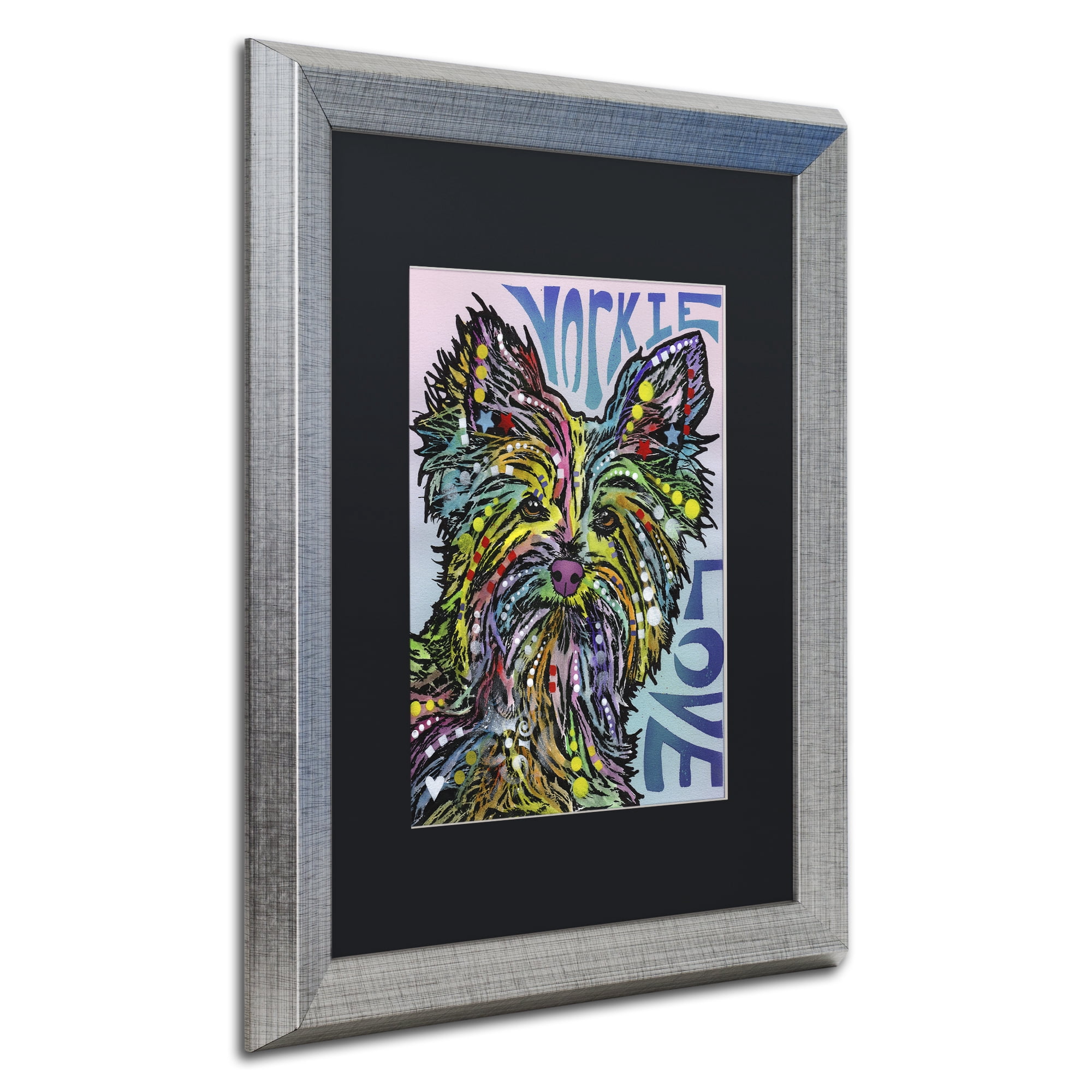 Trademark Fine Art 'Yorkie Luv' Silver Framed Art by Dean Russo