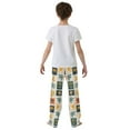 thumbnail image 4 of FORMRS Boys Pajama Pants with Pockets Size 9-10Y Kids Lounge Sleep Bottoms, Beige Playful Stamp, 4 of 8