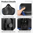 thumbnail image 3 of Bike Seat with Backrest, Oversized Bicycle Saddle with Back Support,Extra-Large Bicycle Seat with Padded PU Cushion Saddle Fit for Tricycle Mountain E-Bike, Height Adjustable, 3 of 6
