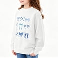 thumbnail image 6 of Gamivast Graphic Crewneck Sweatshirt for Girls Soft Long Sleeve Pullover with Assorted Bow Print Relaxed Fit Casual School Lounge Streetwear Daily Wear Top for Fall and Winter White 7-8Years, 6 of 6