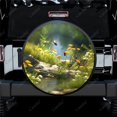 thumbnail image 1 of Green Nature on Blur Pattern Polyester Universal Spare Wheel Tire Cover Wheel Covers for Trailer RV SUV Truck Camper, 1 of 5