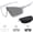 White, variant on Photochromic UV Protection Sports Sunglasses, Full Rim Square Cycling Eyewear with Storage Hard Case Set