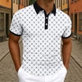 thumbnail image 2 of LIaqionyy Golf Shirts for Men Business Sports Short Sleeve Shirt Mens Lightweight Collared Printed Work Tops, 2 of 6