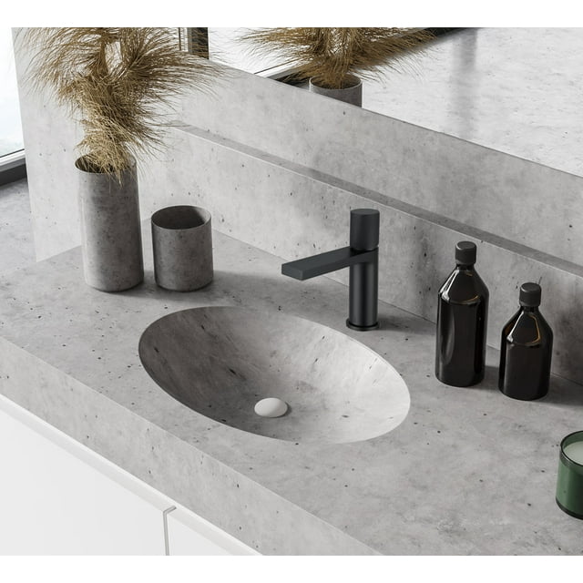 Ancona Isla Robinet de Salle de Bain à une Poignée en Noir Mat
