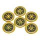 thumbnail image 1 of 6pcs Phone Protection Sticker Reduce Radiation Negative Ion Minerals Flashing Phone Shield Stickers Gold, 1 of 5