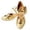 Glod, variant on Women Middle Heels Closed Toe Soft Sole Latin Dance Shoes Stylish Mid Heel Footwear For Ballroom Dance And Square Dance ,Us Size:5