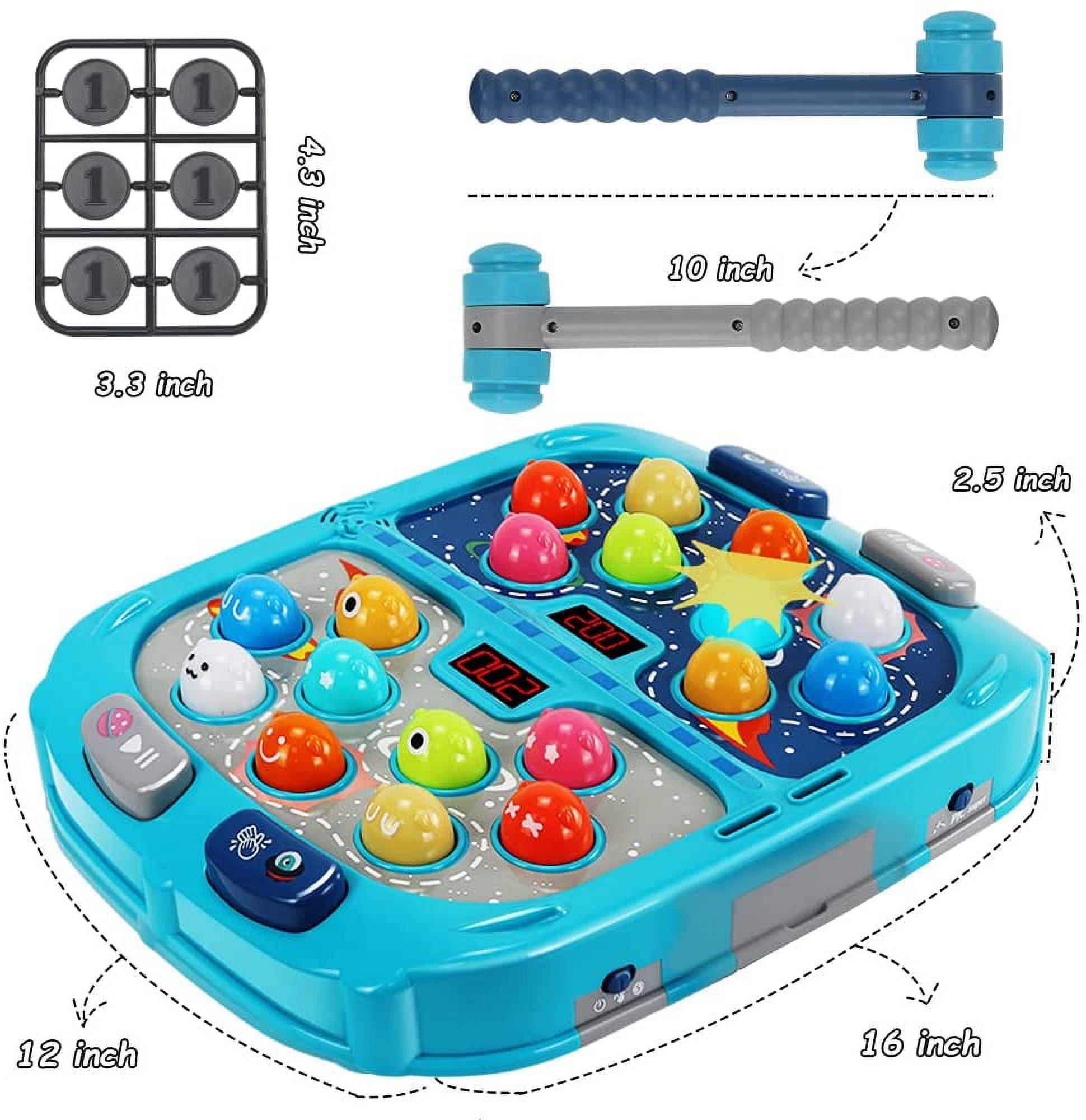 Pounding Toy,Toys for 5 Year Old Boys,Hammer Toy,Interactive Educational Toys,Early Developmental Toys for Kids, PK Mode for 2 Kids,Large Size, with Light and Sound