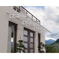 thumbnail image 2 of Palram - Canopia Bordeaux 6690 22' x 4' Polycarbonate/Galvanized Steel Awning - White/Clear, 2 of 8