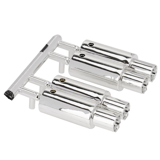 Vogacara Simulador de coches RC, tubo de escape doble de plástico, piezas portátiles, tubos, decoración de estilo de coche, suministros Kits de construcción modelo