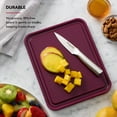 thumbnail image 3 of KitchenAid Classic Plastic Cutting Board with Trench, Non-Slip Edges, Dishwasher Safe, 8x10, Beetroot, 3 of 6