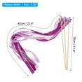 thumbnail image 2 of Uxcell Ribbon Lace Fairy Wands Silk Stick Streamer with Bells 24 Pack(Purple, Dark Purple), 2 of 6