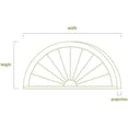 thumbnail image 2 of Ekena Millwork 74"W x 25-3/8"H x 2-3/4"P (Pitch 6/12) Peaked Cap Smooth Architectural Grade PVC Combination Pediment, 2 of 8