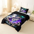 thumbnail image 3 of Metsweet Animal Dragon Tiger Unicorn Twin Comforter Sets 2pcs, Japanese Style Bedding Set,Black Reversible,1 Comforter and 1 Pillowcase, 3 of 6