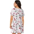 thumbnail image 2 of Bixox Valentine's Day gnomes Pattern Women's Nightgown, Soft & Breathable Sleepwear, Round Neck Knee-Length Pajama Dress,Loungewear for Home & Sleep, 2 of 7
