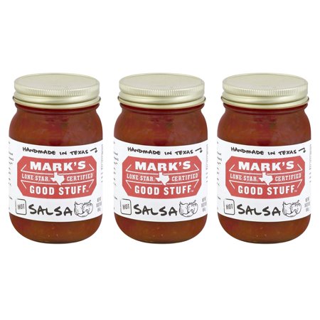 Mark's Lone Star Certified Good Stuff Salsa 16oz Jar (Pack of 3) (Choose Flavor Below) (Original - Hot)