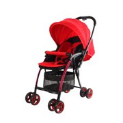 Wonderbuggy Nano Ultralight One Hand Fold Aluminum Compact Stroller With Reversible Handle - Red