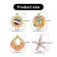 thumbnail image 3 of 3Pcs Attractive Ocean Inspired Stainless Steel Charms For Custom Necklace Women Artistic Diy Jewelry Accessories, 3 of 19