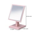 thumbnail image 5 of Benzara BM240372 Miroir Biseauté avec Encastrage Carré et Base Piédestal, Rose, 5 of 5