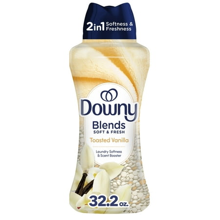Downy Blends Soft & Fresh In-Wash Laundry Scent Booster Beads, Toasted Vanilla Scent, 32.2 oz