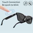 thumbnail image 4 of Gafas inteligentes RYDOX Hearview for sordos, gafas inteligentes con traducción de idiomas por IA, chat, llamadas Bluetooth inteligentes, auriculares táctiles, gafas de sol en tiempo real for mujer(Fu, 4 of 5