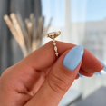 thumbnail image 5 of vylahjewellery Pear Moissanite Ring, Engagement Ring for Women, Proposal Ring with Side Stones, Luxury Bridal Ring, 5 of 9