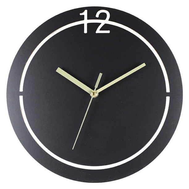 Reloj de pared de madera DIY, relojes colgantes a pilas para sala de estar, hogar estilo D