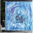 thumbnail image 4 of Ambesonne Blue Shower Curtain, Swimming Fish, 69"Wx84"L, Blue, 4 of 5