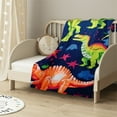 thumbnail image 2 of MDO Dinosaur Gifts Toys for Boys Girls - Glow in The Dark Dino Blanket Best Christmas Birthday Valentine's Day Easter Presents for Kids Age 1 2 3 4 5 6 7 8 9 10 Year Old Child Teen Soft Throw 50"x60", 2 of 6