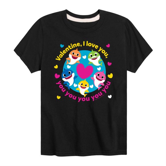 Baby Shark - Valentine's Day Short Sleeve Graphic T-Shirt
