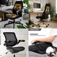thumbnail image 2 of SCRAWLGOD Bee Sunflowers 3 Pieces Breathable Computer Chair Cover with Arm Slipcovers Stretchy High Back Chair Covers Cozy Scratch Resistant Boss Chair Protector, S, 2 of 7