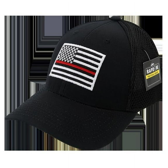 Thin Red Line Graphic RipstopAirMesh Cap, Black - One Size