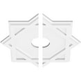 thumbnail image 2 of 16"OD x 3"ID x 8 3/4"C x 1"P Axel Architectural Grade PVC Contemporary Ceiling Medallion, Two Piece, 2 of 11