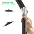 thumbnail image 2 of Sonerlic 7.5ft LED Patio Outdoor Shade Table Umbrella with Steel Frame for Yard,Garden,Park,Poolside and Deck,Black, 2 of 9
