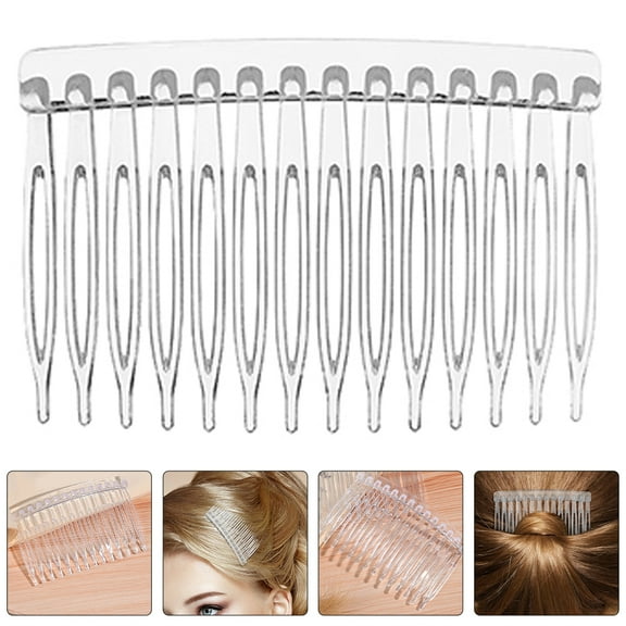 Raindrops 20 Pcs Wide Combs For Women Transparent Plastic Hair Comb For Hair Styling Women Wedding Party
