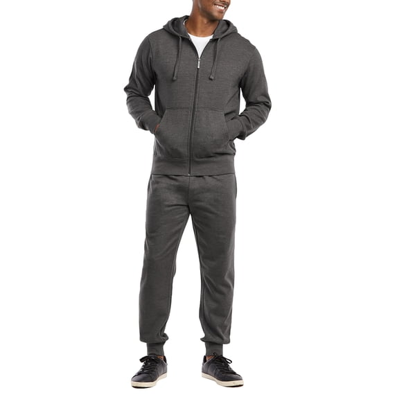 Men's Lightweight Fleece Joggers (XL, Charcoal Grey)
