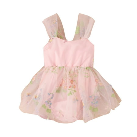 

Summer Savings Clearance 2024! Itsun Summer Dress Toddler Baby Girl First Birthday Outfit Princess Dress Shiny Cake Tulle Skirt Pink 9-12 Months