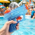 thumbnail image 5 of CHENjy Mini Water Blaster, Transparent Squirt Toy for Adults, Compact Water Blaster for Beach and Backyard Fun, Green, 5 of 7