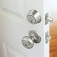 thumbnail image 3 of Design House Cambridge Entry Knob and Single Cylinder Deadbolt Combo, Satin Nickel, 3 of 5