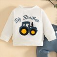 thumbnail image 5 of NOLDARES Baby Boy Fall Clothes Boys Fall/Winter Embroidery Long Sleeve Elastic Waist Everyday Outfit Set 2Pcs(T217-Blue), 5 of 6