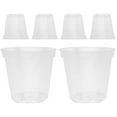thumbnail image 1 of DEBGFS 6 Pcs Indoor Plant Pots Clear Flower for 12 Inch Orchid Planter Transparent 10cm,none, 1 of 6