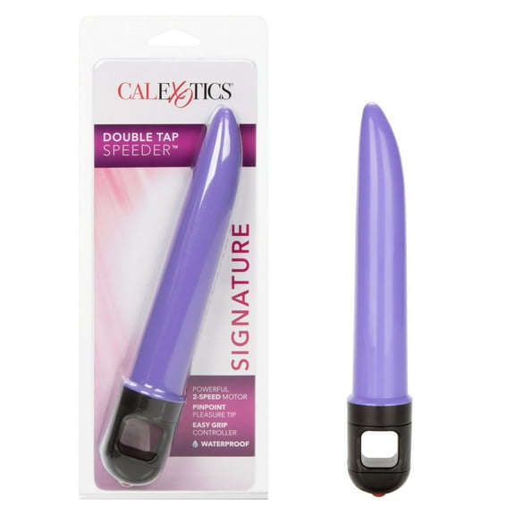 CalExotics Double Tap 2-Speed Pinpoint Pleasure EZ Grip Speeder Vibrator - Purple