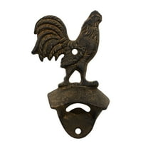1 Metal Rooster Wall Mount Beer, Soda Bottle Cap Opener Rustic Home Bar, Pub Decor