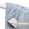 thumbnail image 4 of Blue Branches Swag Valances for Windows, Kitchen Window Curtains Over Sink, Vintage Art Farmhouse Window Treatment Curtains for Living Room/Bedroom Curtains 2 Panel Sets 36"x45", 4 of 8