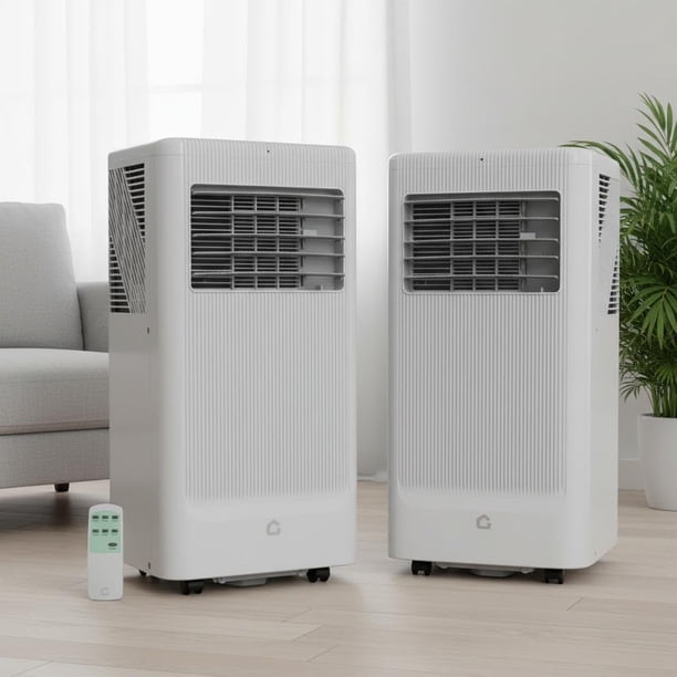 Climatizador Portátil 8000 BTU 4 en 1 Pack 2 Unidades Enfriamiento Silencioso