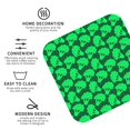thumbnail image 4 of Pofeuu Green Broccoli Print Leather Coasters Set of 6, Round Cups Mugs Mat Pad for Home Kitchen Heat Resistant Drink Coasters,Square, 4 of 7