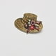 thumbnail image 2 of Lindo Sombrero Suéter Broche Rhinestone Romántico Vintage Broches Para Mujeres BrochePins Bufanda Pines Día de San Valentín Fiesta de boda Hojas rojas Inevent AP004637-01, 2 of 7
