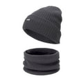 thumbnail image 1 of Conjunto de bufanda de gorro de invierno tejido grueso cálido para deportes gris Zulema Gorro de invierno, 1 of 8