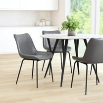 Byron Dining Chair Gray Dining Chair, Modern Style, Plush and durable faux leather fabric, Plywood, Indoor Dining